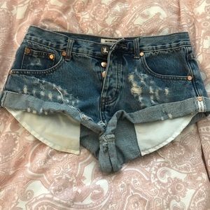 Mini denim shorts